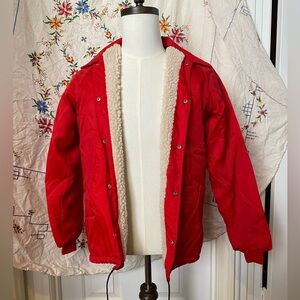 SOLD! 70s VINTAGE SHERPA LINED WINDBREAKER JACKET